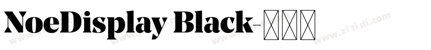 NoeDisplay Black字体转换